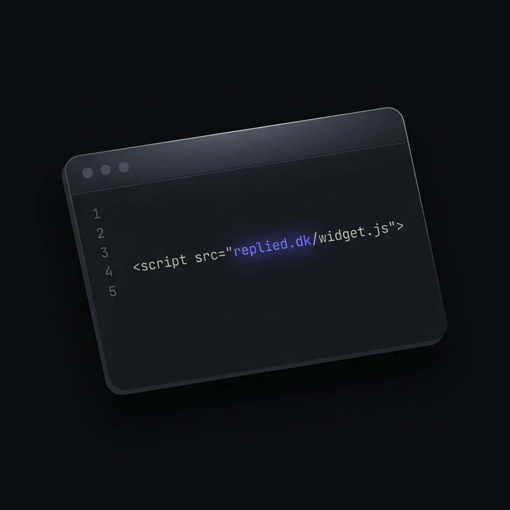 Widget-scriptet i en kode-editor